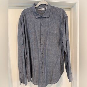 Cubavera Men's Travelselect Linen Blend Wrinkle-Resistant Shirt XXL NWOT